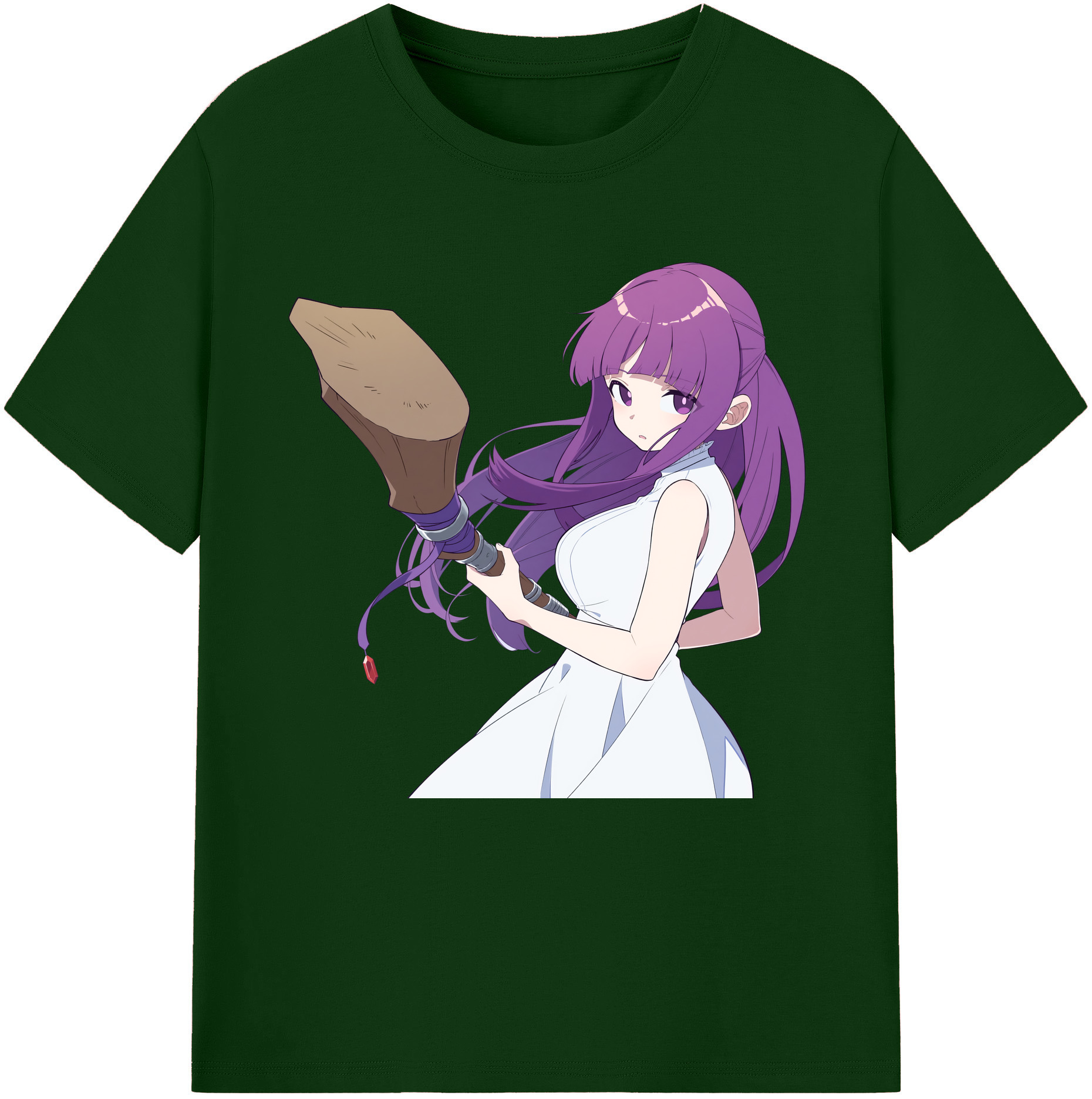 （画像用） 葬送のフリーレン Frieren 綿100％半袖Tシャツ（フロントプリント）